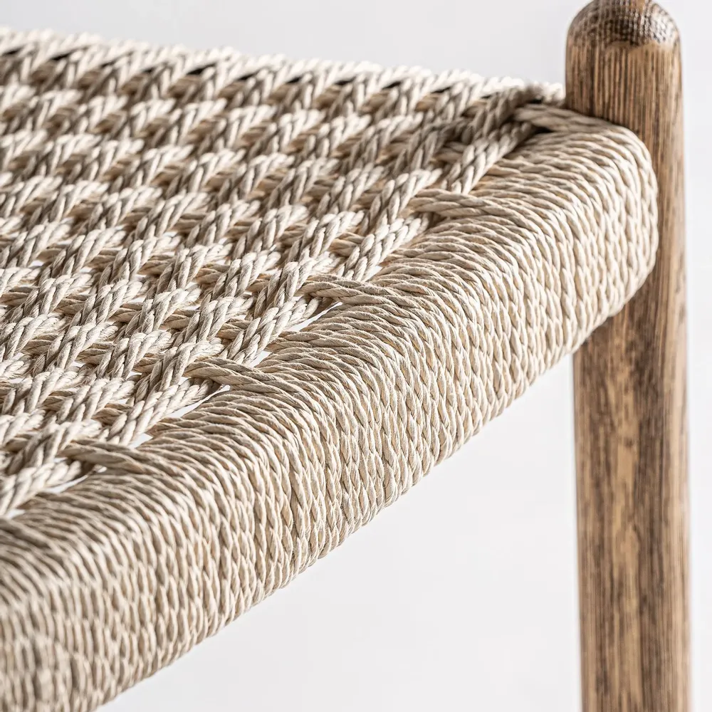 Armchairs - Brown oak wood armchair 67x67x79 cm - VICAL