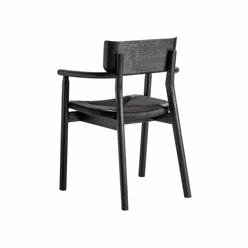 Chairs - Black oak wood chair 54x54x79 cm - VICAL