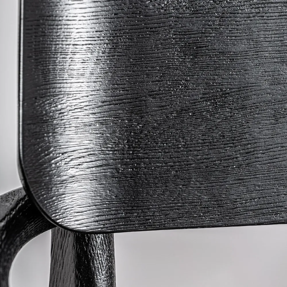Chairs - Black oak wood chair 54x54x79 cm - VICAL