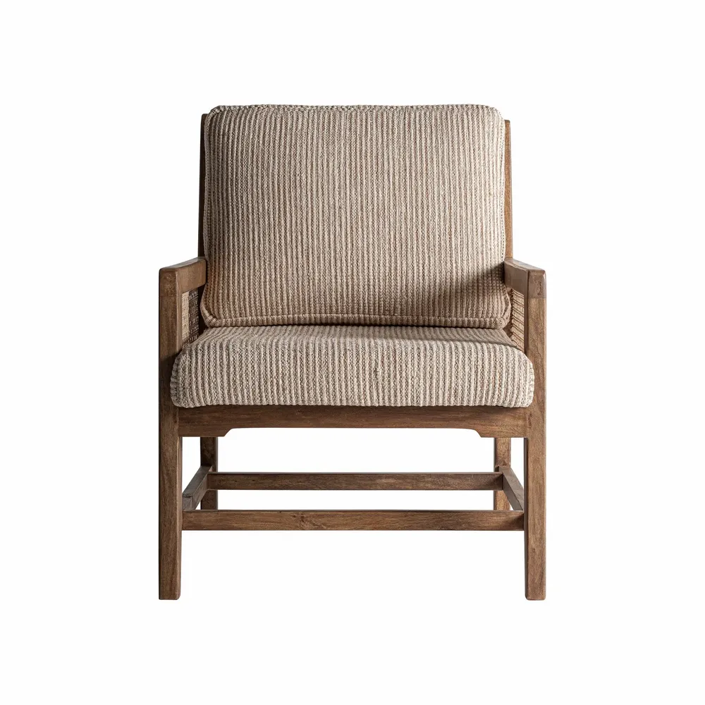 Armchairs - Brown mango wood armchair 68x81x88 cm - VICAL