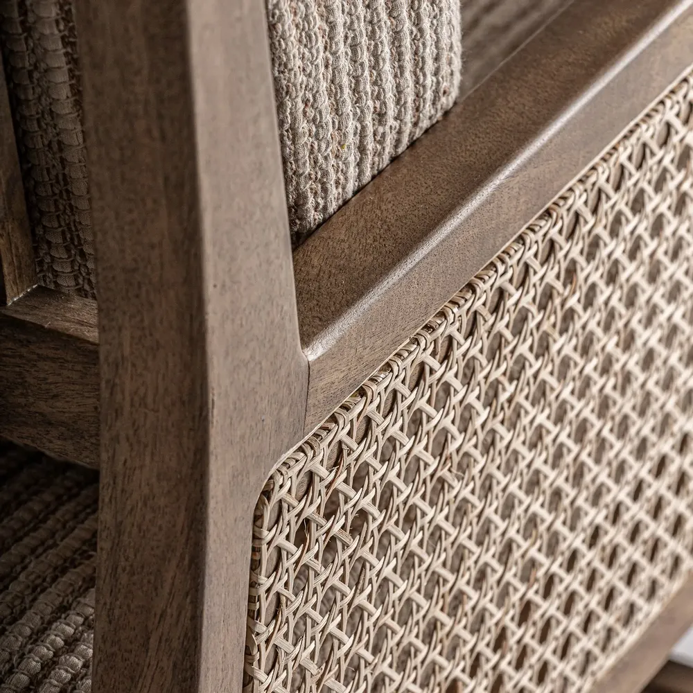 Armchairs - Brown mango wood armchair 68x81x88 cm - VICAL