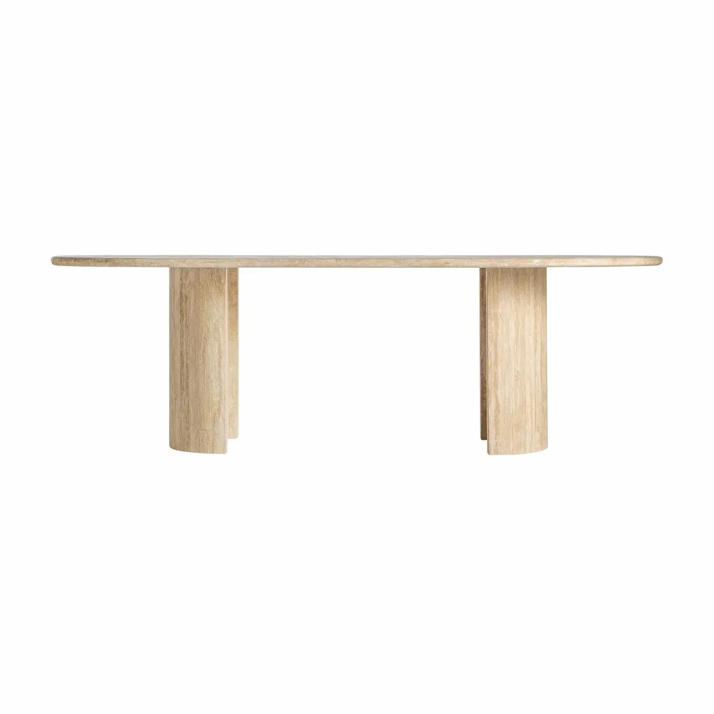 Dining Tables - Light brown travertine living room table 240x100x75 cm - VICAL
