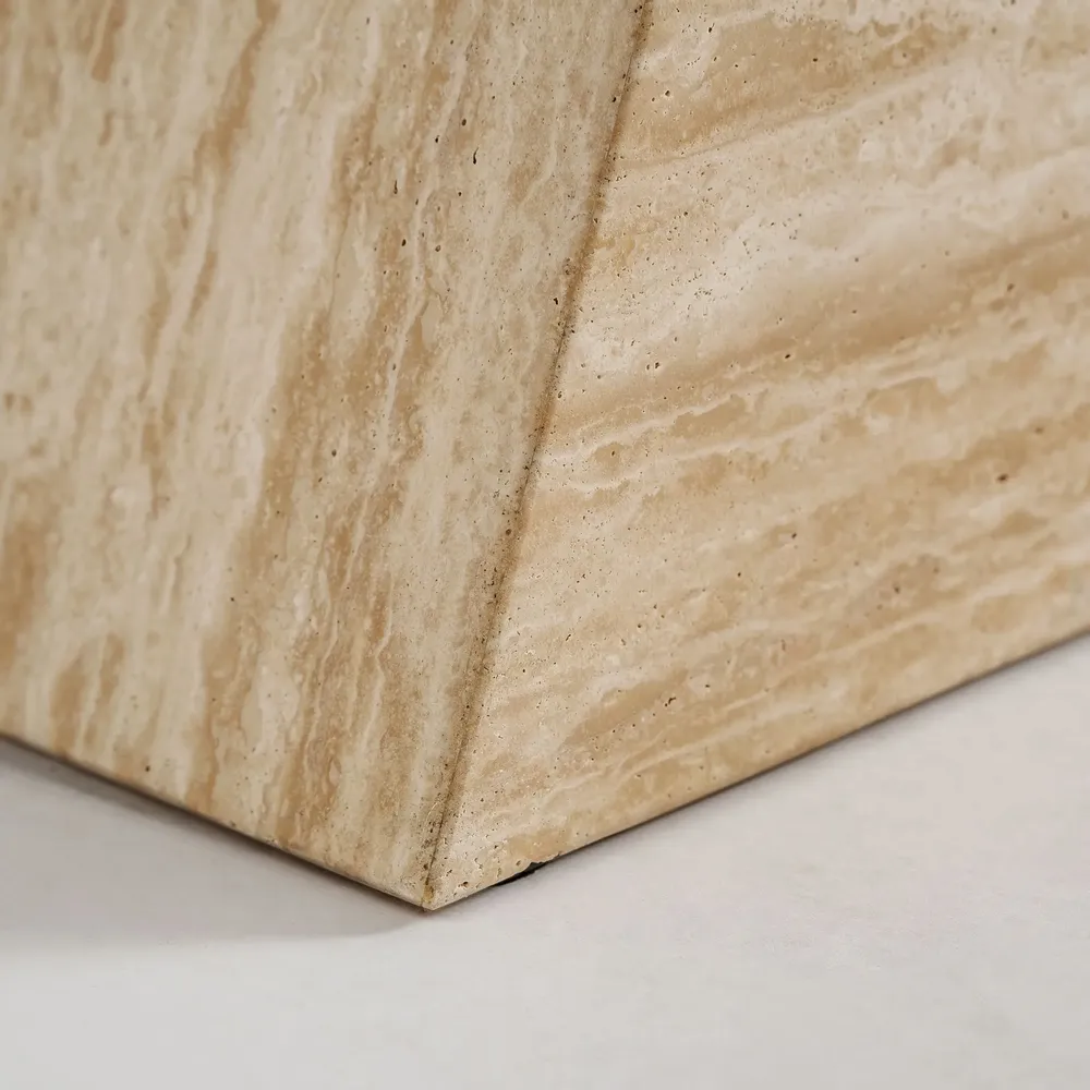 Meubles TV - Meuble tv en travertin brun clair 230x40x45 cm - VICAL