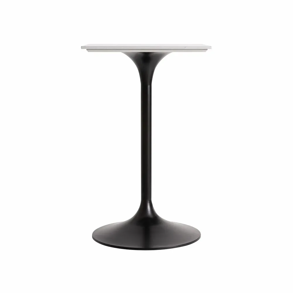 Other tables - White stone bar table 65x65x105 cm - VICAL