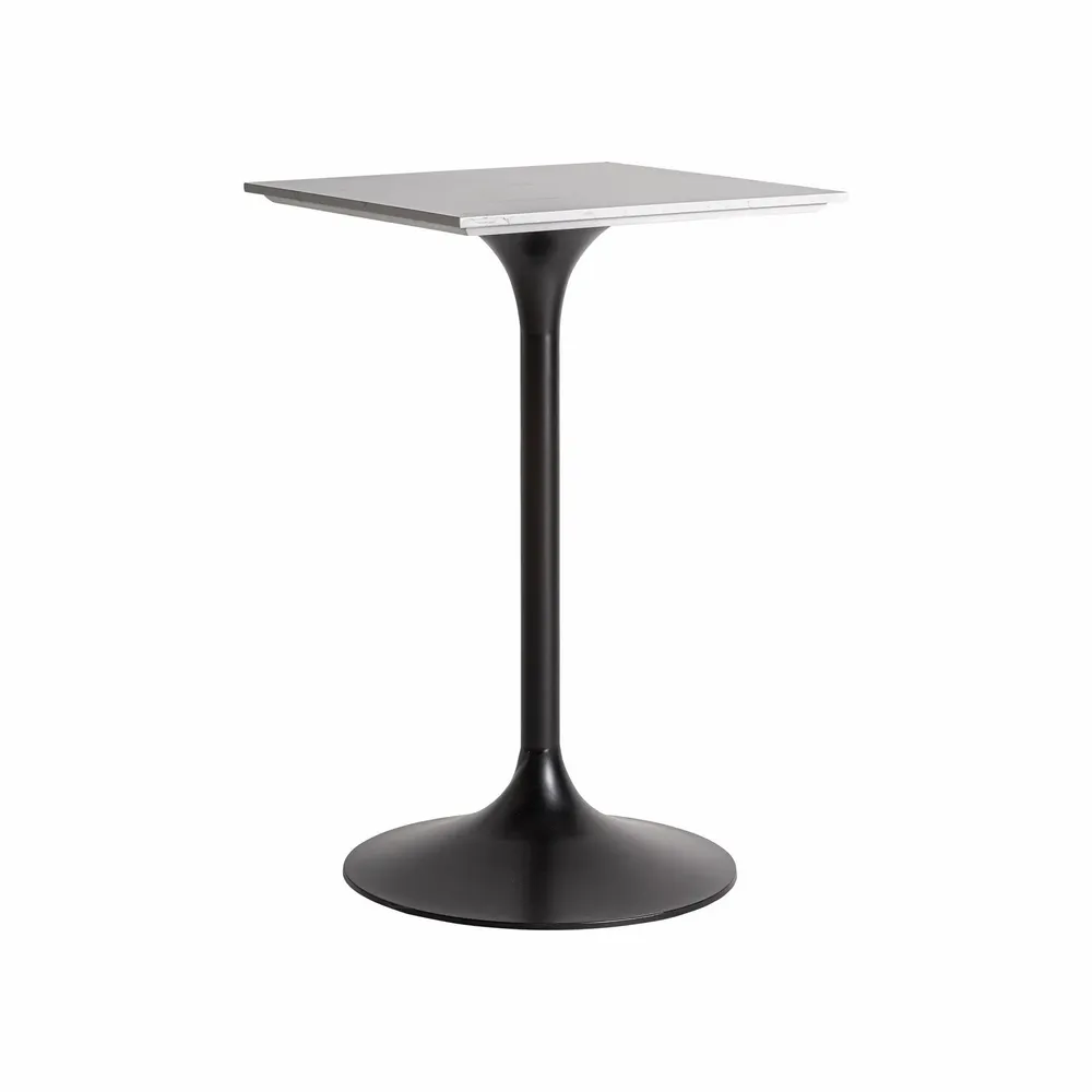 Other tables - White stone bar table 65x65x105 cm - VICAL