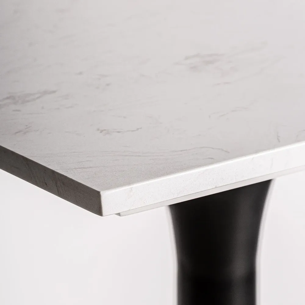 Other tables - White stone bar table 65x65x105 cm - VICAL