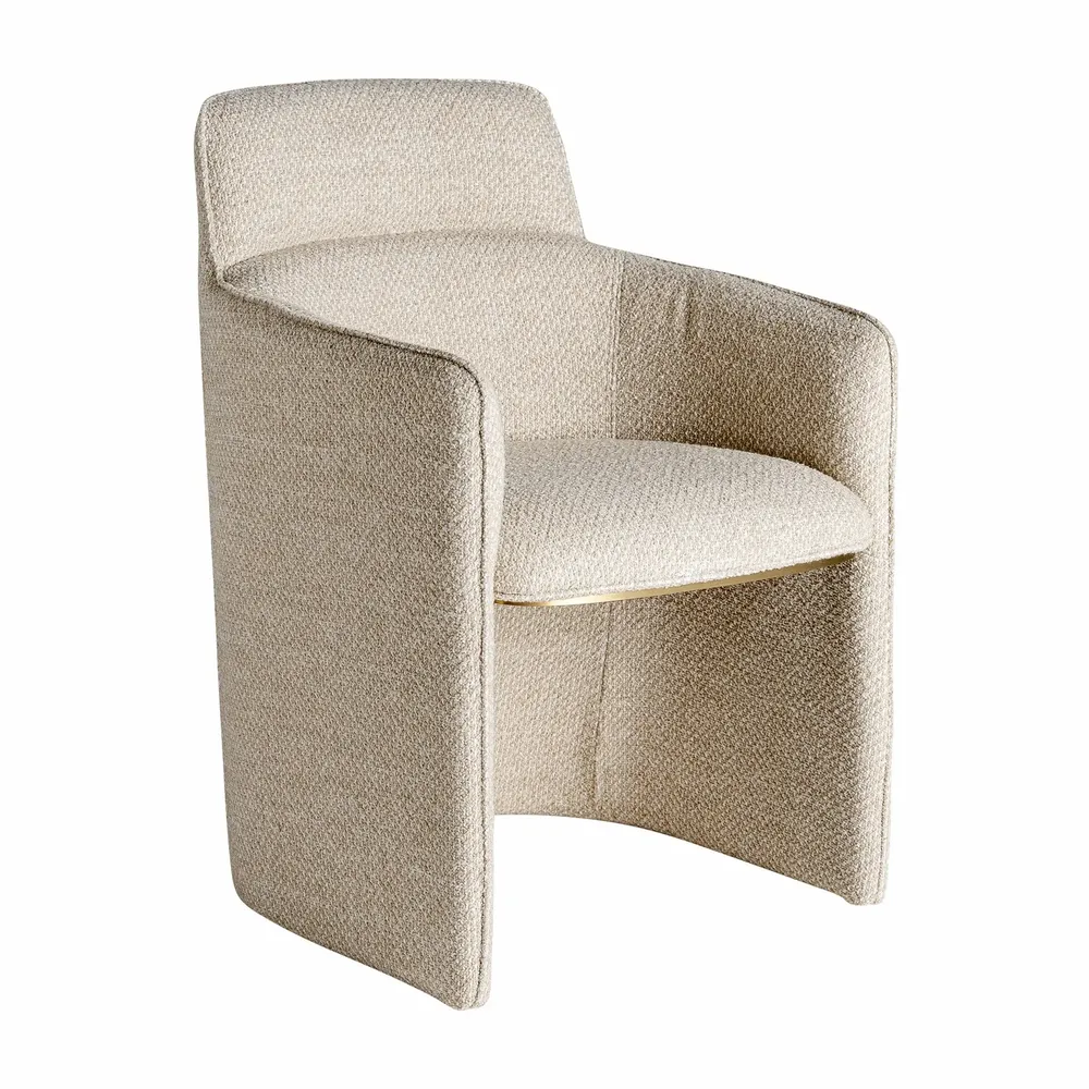 Chaises - Fauteuil en polyester beige 60x64x85 cm - VICAL