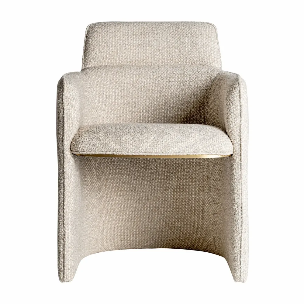 Chaises - Fauteuil en polyester beige 60x64x85 cm - VICAL