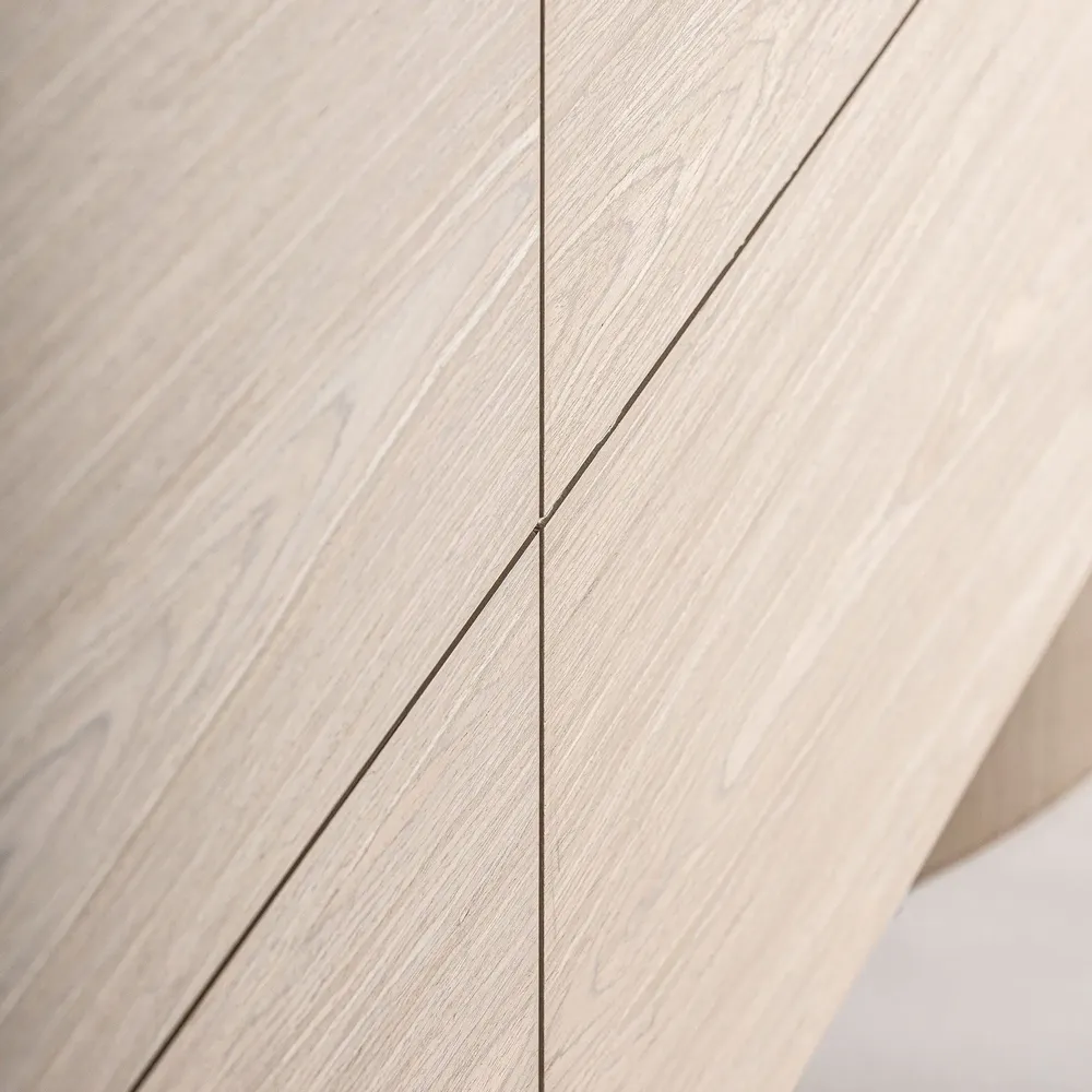 Buffets - Buffet en bois de chêne crème 220x80x45 cm - VICAL