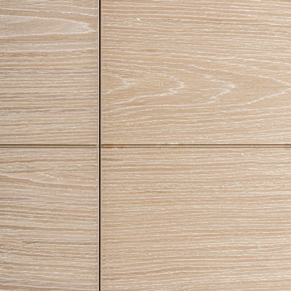 Buffets - Buffet en bois de chêne crème 220x80x45 cm - VICAL