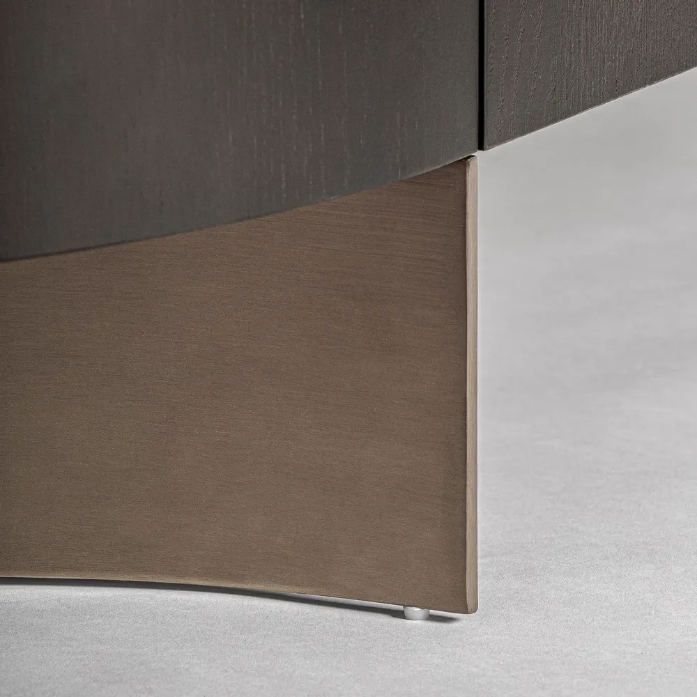 Sideboards - Brown oak wood sideboard 220x50x86 cm - VICAL