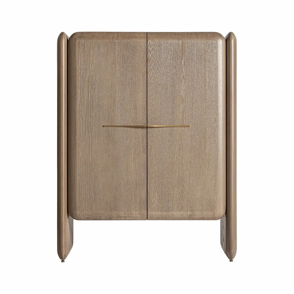 Wardrobe - Brown oak wood cabinet 110x51x142 cm - VICAL