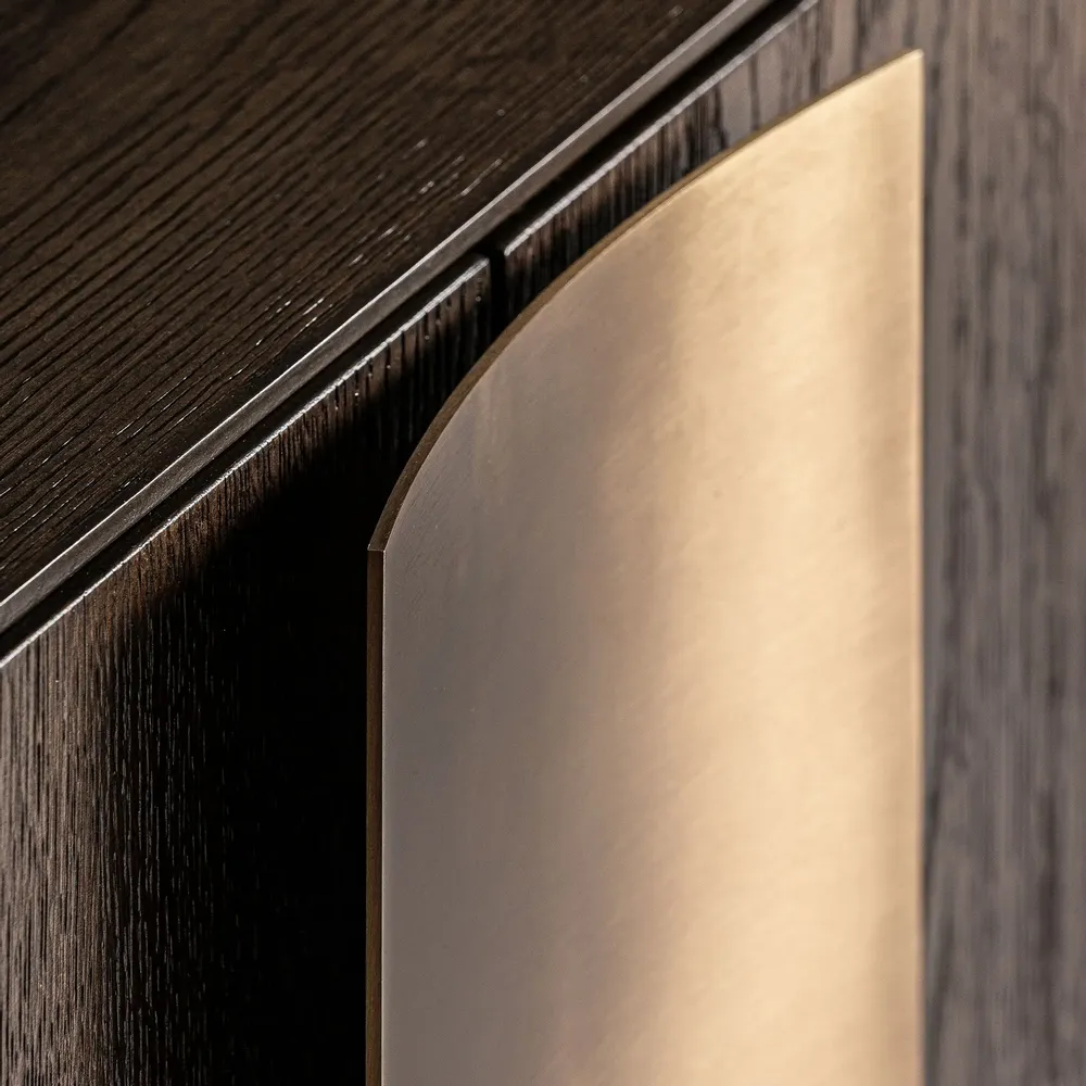 Buffets - Buffet en bois de chêne marron 220x48x81 cm - VICAL