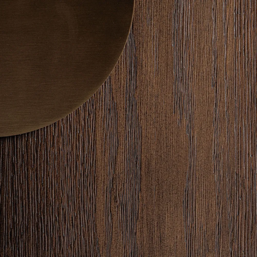 Buffets - Buffet en bois de chêne marron 220x48x81 cm - VICAL