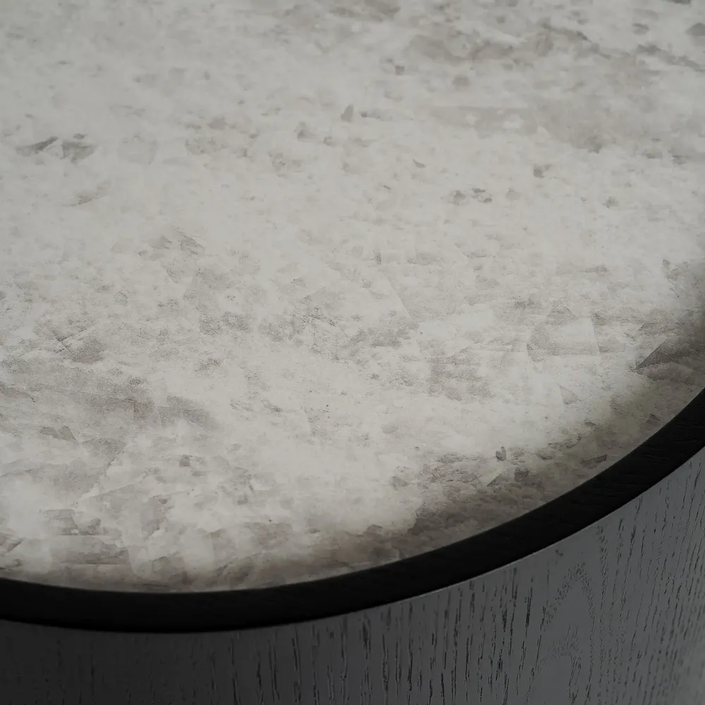 Other tables - Coffee table in black oak wood 48x48x50 cm - VICAL