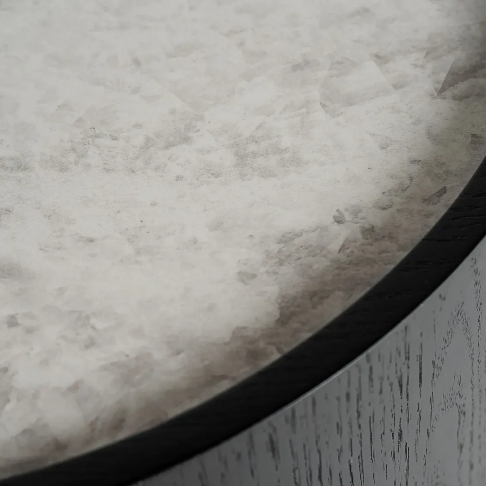 Other tables - Coffee table in black oak wood 48x48x50 cm - VICAL