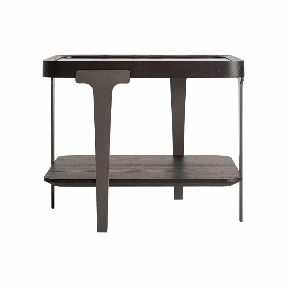 Other tables - Coffee table in black ash wood 60x60x50 cm - VICAL