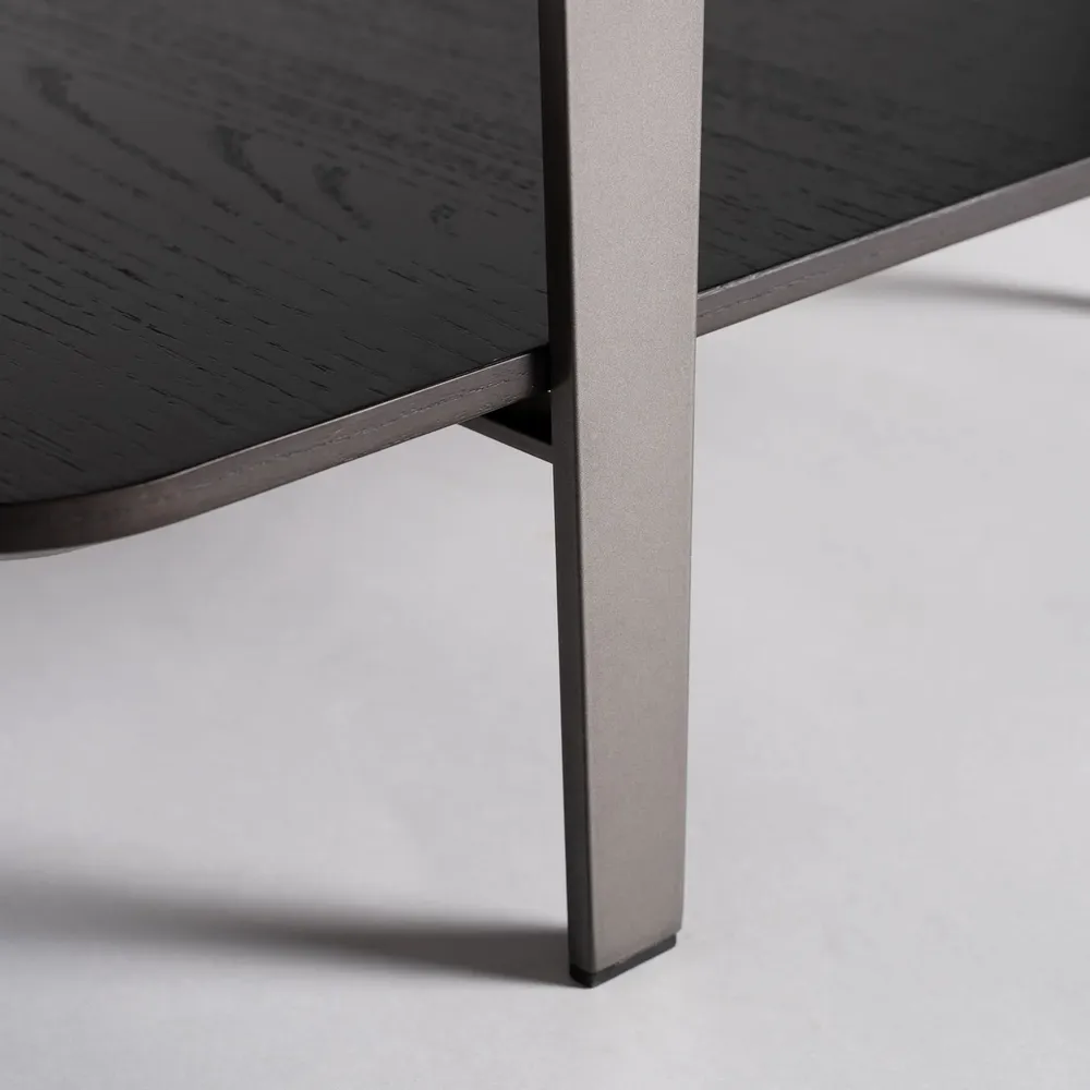 Other tables - Coffee table in black ash wood 60x60x50 cm - VICAL