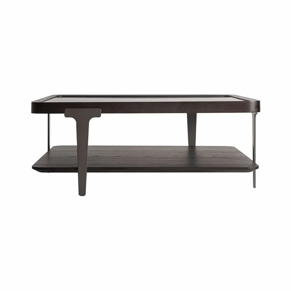 Coffee tables - Black ash wood coffee table 100x100x40 cm - VICAL
