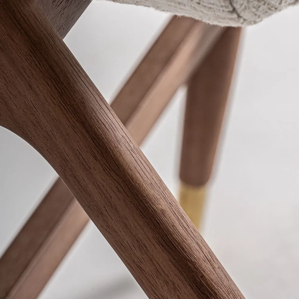 Stools - Brown rubber wood stool 61x68x97 cm - VICAL