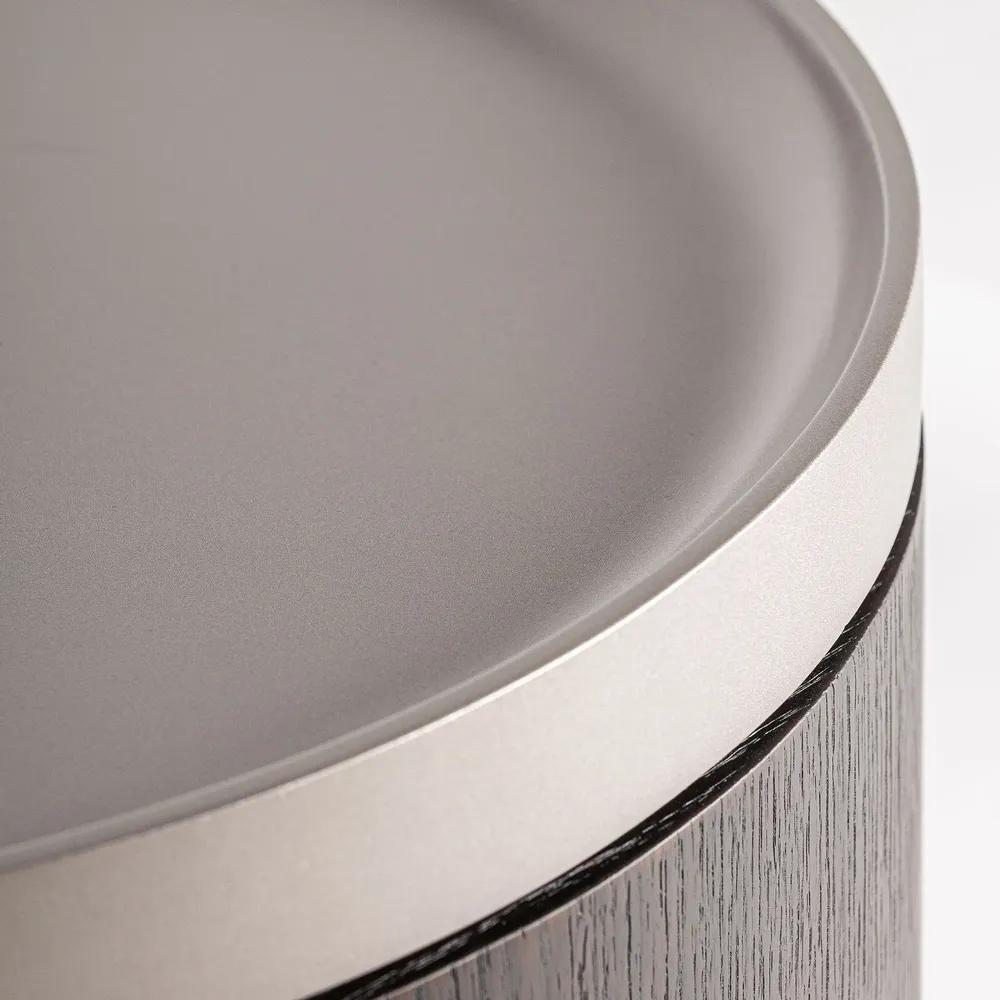 Night tables - Brown counter-veneered wooden bedside table 50x50x49 cm - VICAL