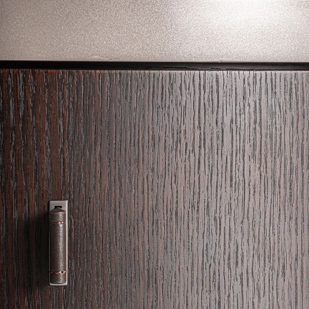 Night tables - Brown counter-veneered wooden bedside table 50x50x49 cm - VICAL