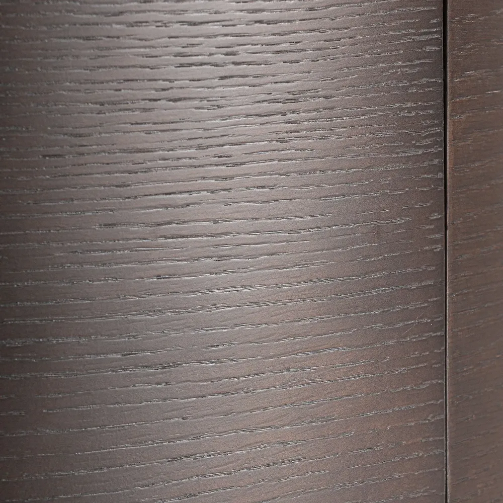 Night tables - Brown counter-veneered wooden bedside table 45x45x43 cm - VICAL