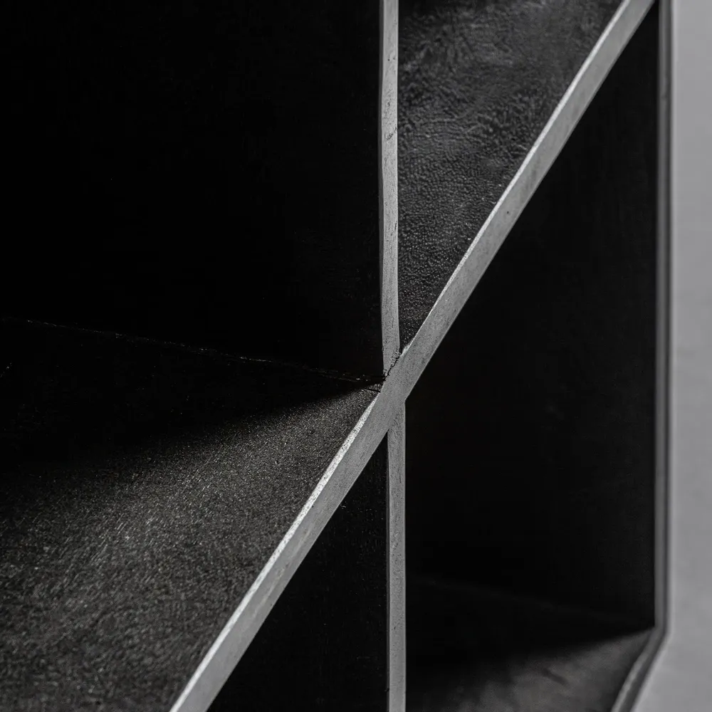 Shelves - Black mango wood shelf 100x35x200 cm - VICAL