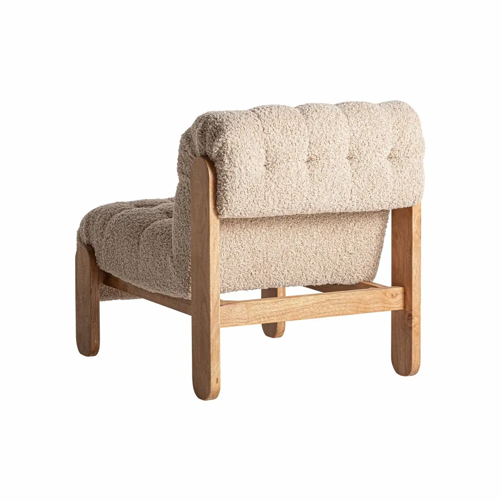 Fauteuils - Fauteuil en polyester beige 64x89x72 cm - VICAL