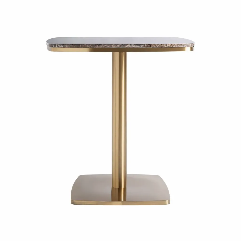 Other tables - Brown marble bar table 70x70x77 cm - VICAL