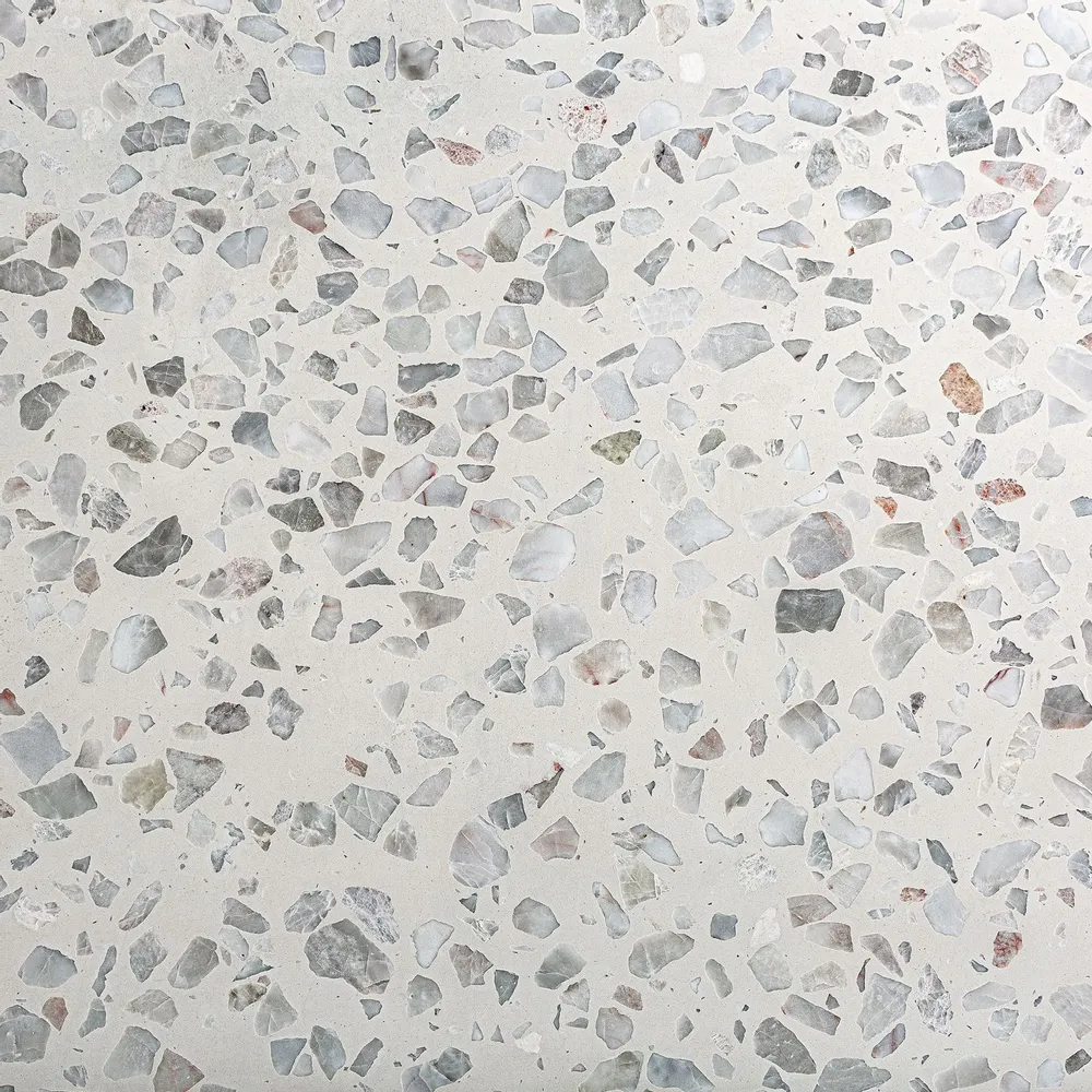 Autres tables  - Table de bar en terrazzo blanc 120x60x77 cm - VICAL