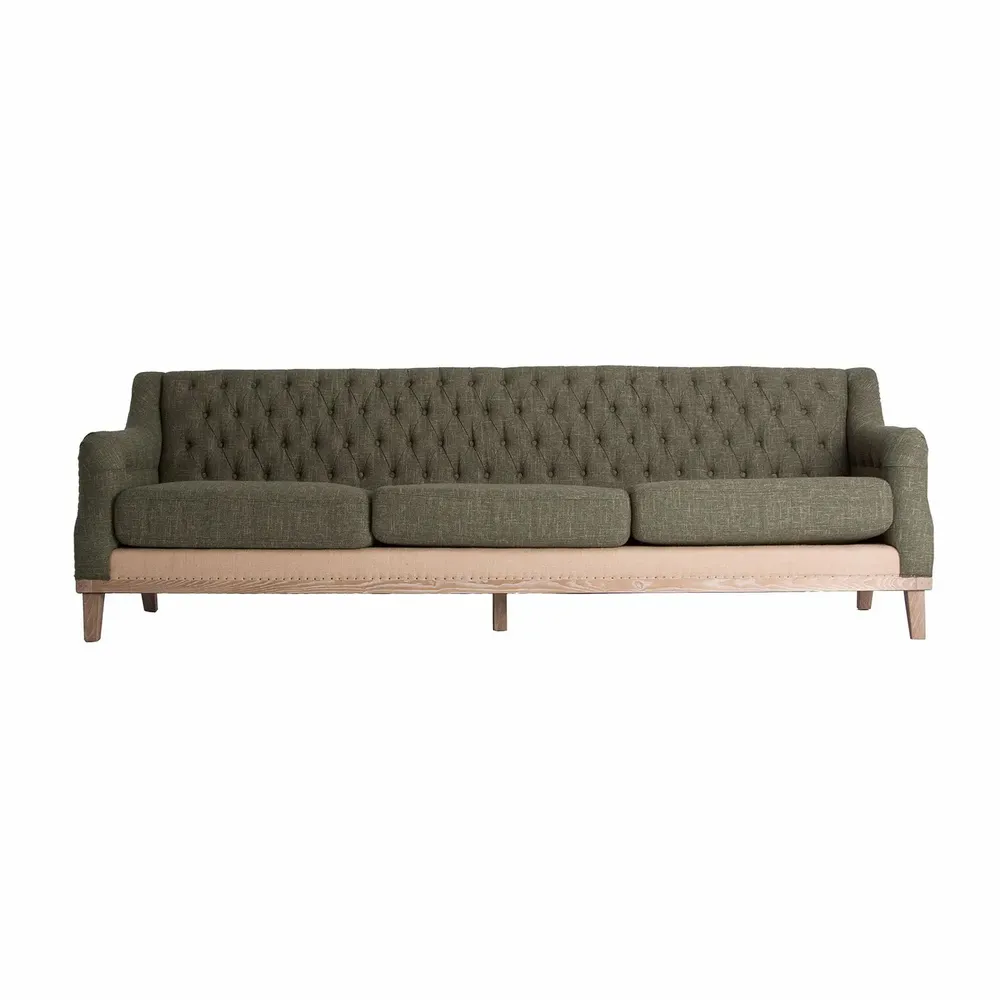 Canapés - Sofa en bois de frêne vert  en 261x80x84 cm - VICAL