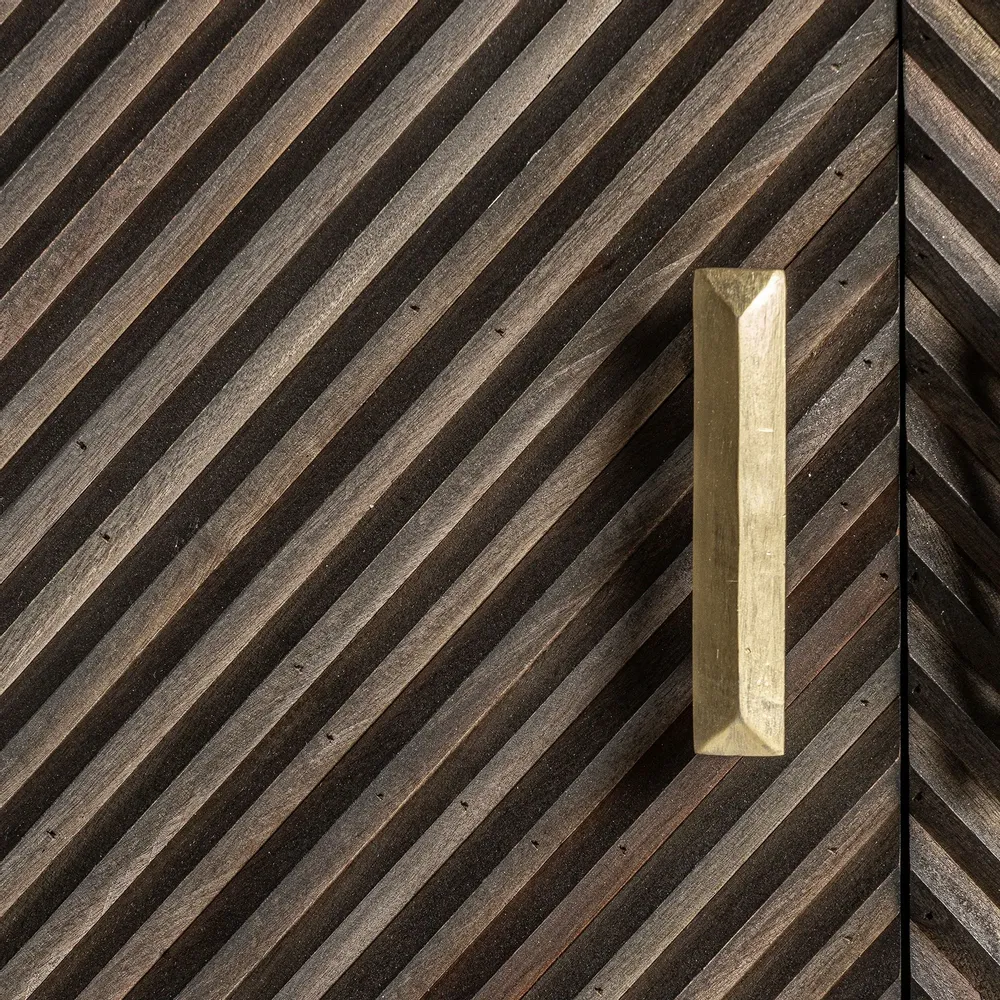 TV stands - Brown iron TV cabinet in 200x45x66 cm - VICAL