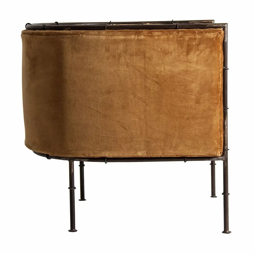 Armchairs - Ocher iron armchair in 71x72x71 cm - VICAL