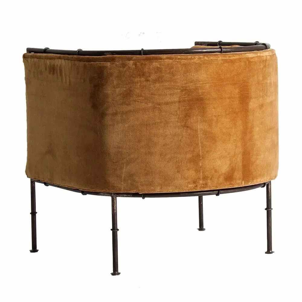 Armchairs - Ocher iron armchair in 71x72x71 cm - VICAL