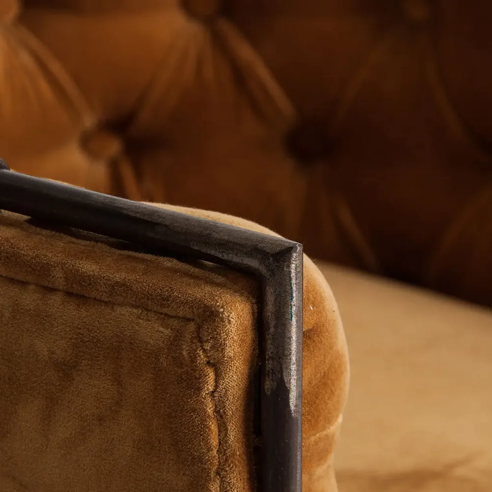 Armchairs - Ocher iron armchair in 71x72x71 cm - VICAL