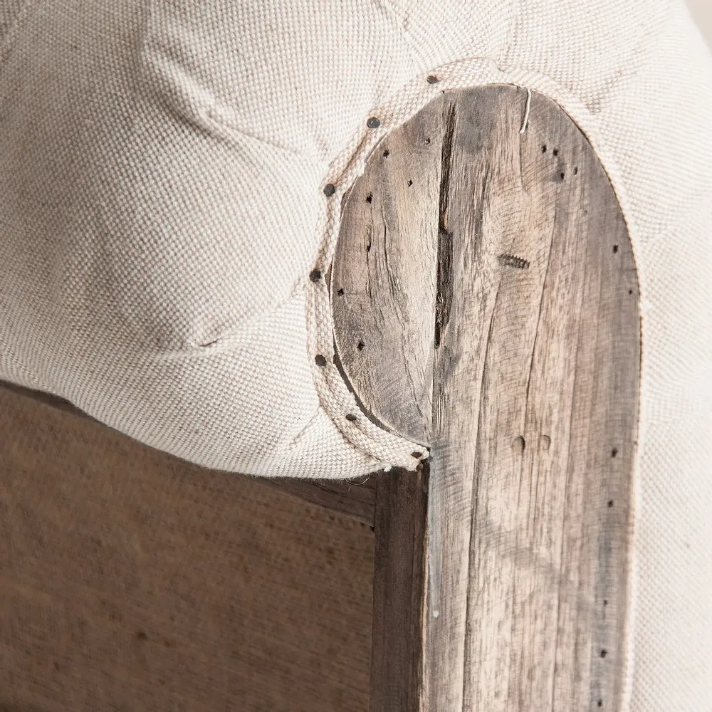 Armchairs - Beige tropical wood armchair in 113x90x80 cm - VICAL