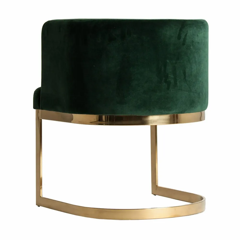 Chaises - Chaise en velours vert  en 60x60x77 cm - VICAL