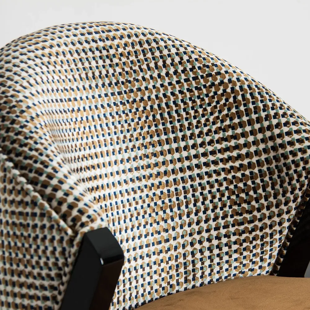 Chairs - Ocher velvet chair in 56x70x85 cm - VICAL