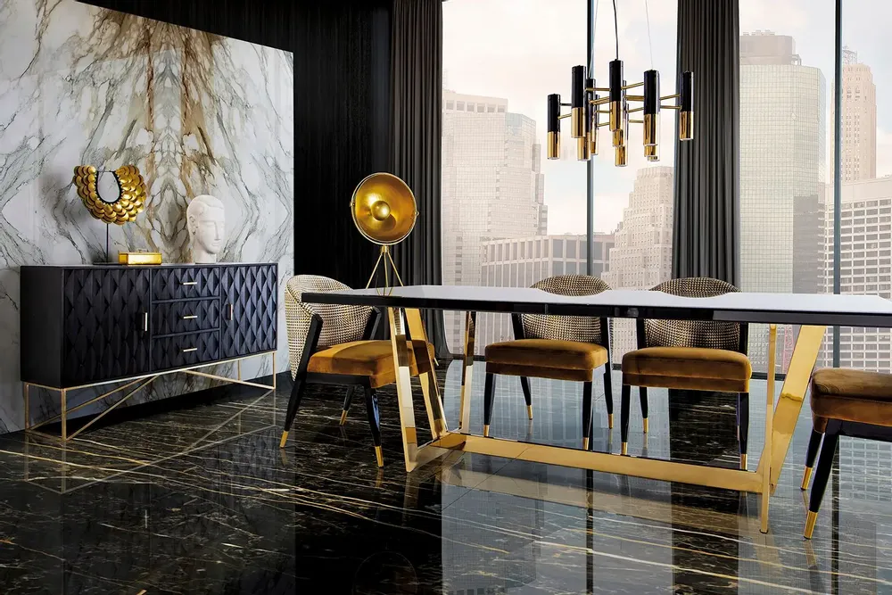 Chairs - Ocher velvet chair in 56x70x85 cm - VICAL