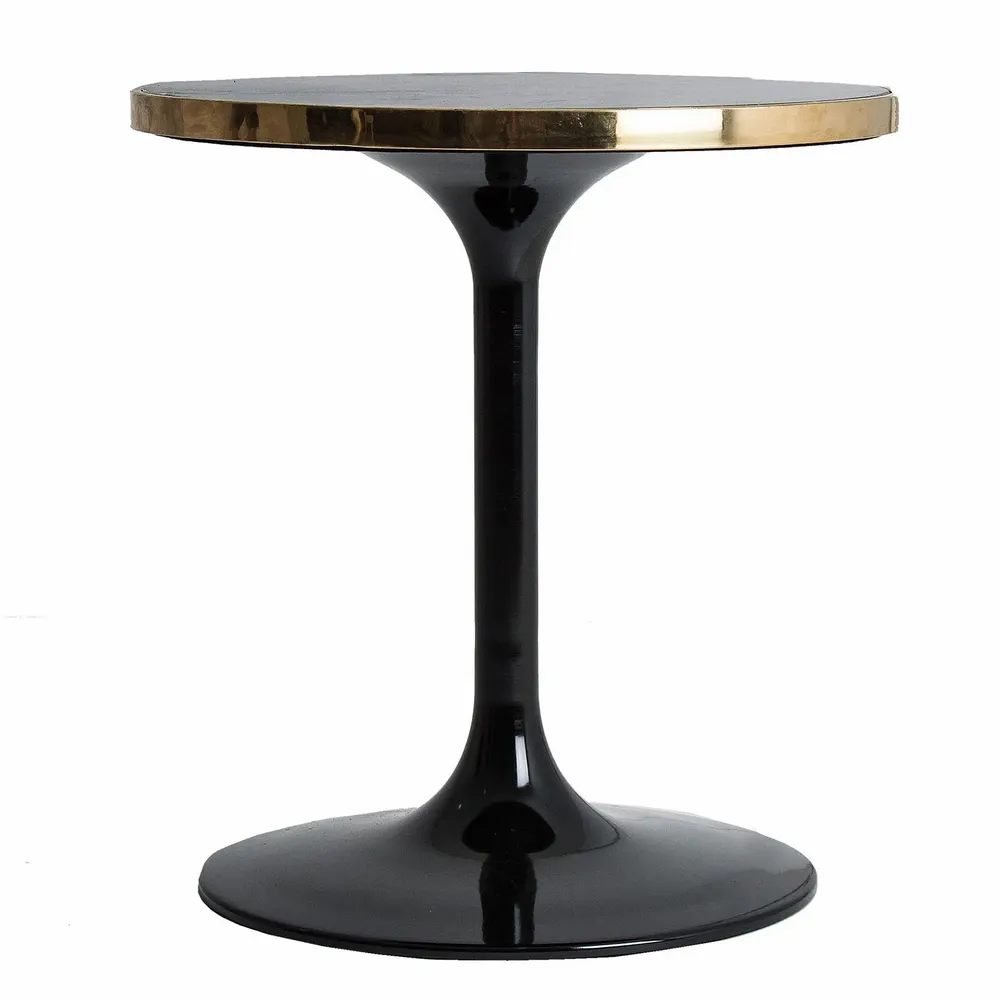 Other tables - Coffee table in glossy black synthetic marble in 60x60x65 cm - VICAL