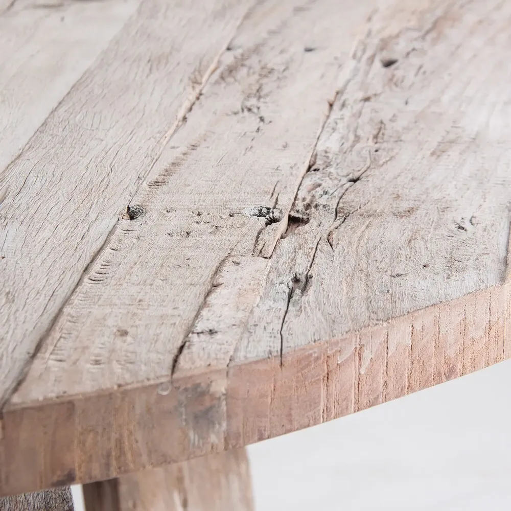 Dining Tables - Living room table in aged off-white mango wood in 180x180x75 cm - VICAL