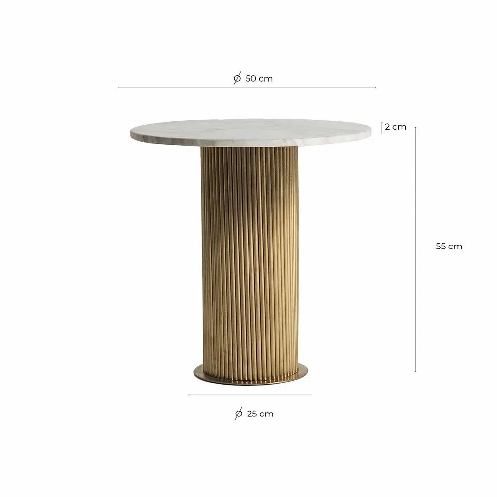 Other tables - White steel coffee table in 50x50x55 cm - VICAL