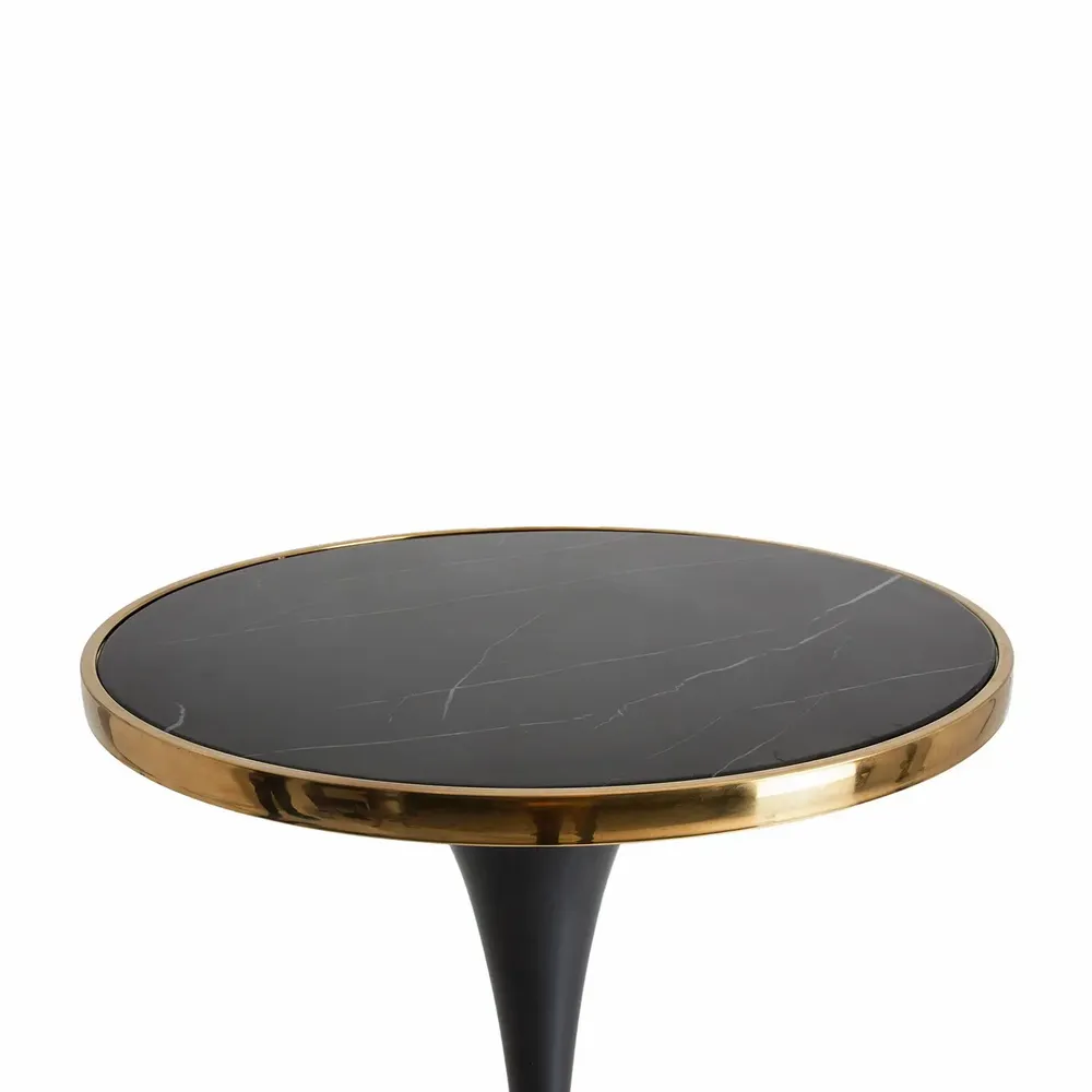 Other tables - Glossy black iron bar table in 60x60x106 cm - VICAL
