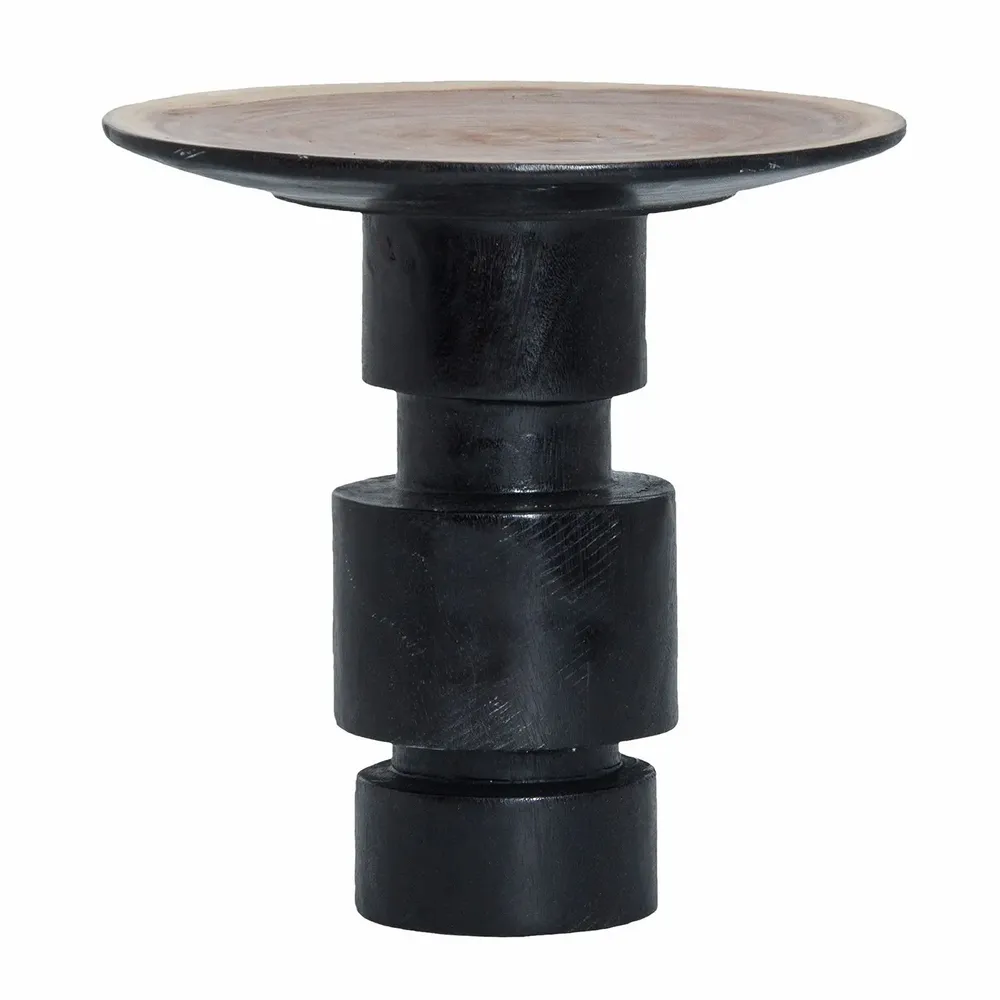 Other tables - Black tropical wood coffee table in 48x48x50 cm - VICAL