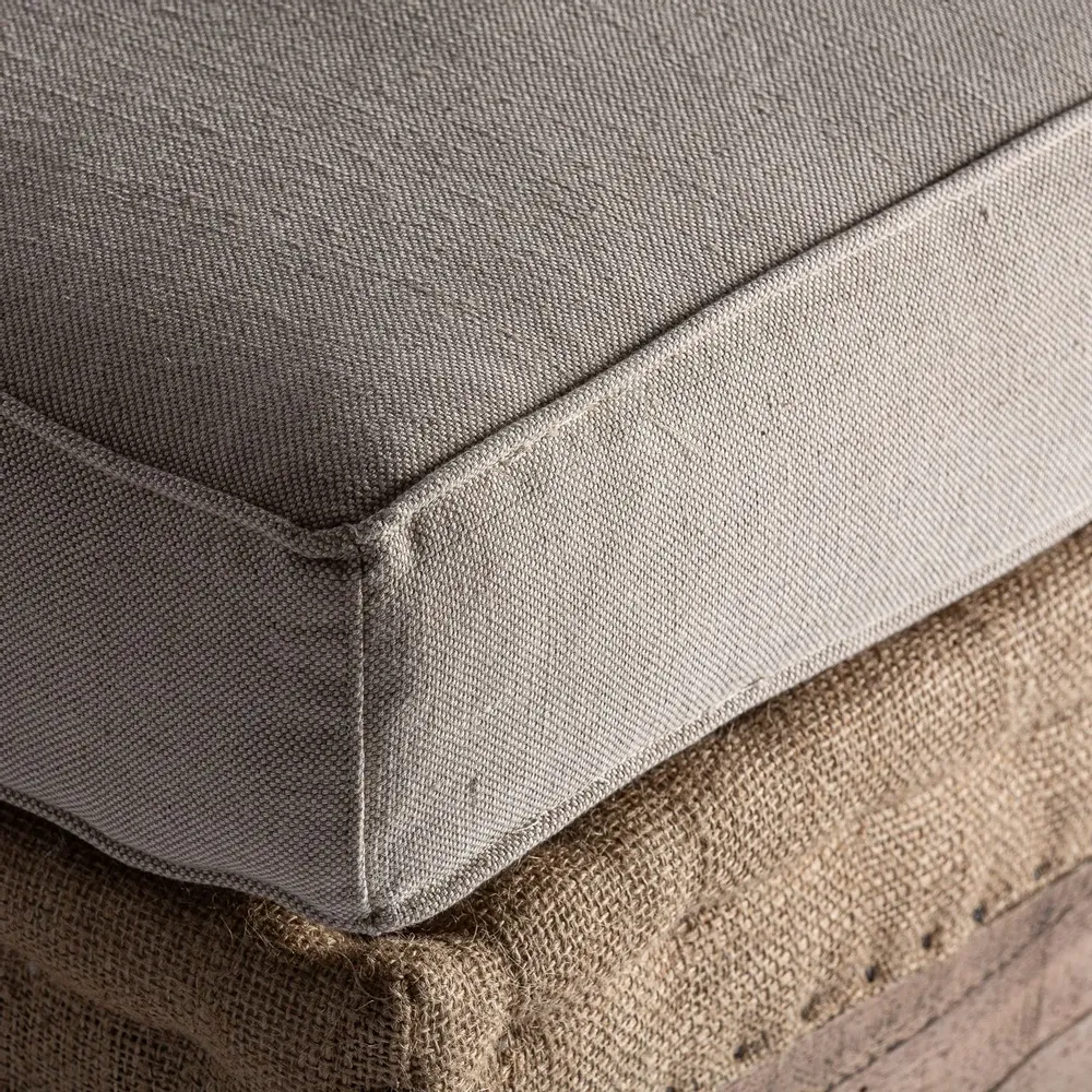 Repose-pieds - Repose- pied en bois de mangue crème  en 80x60x47 cm - VICAL