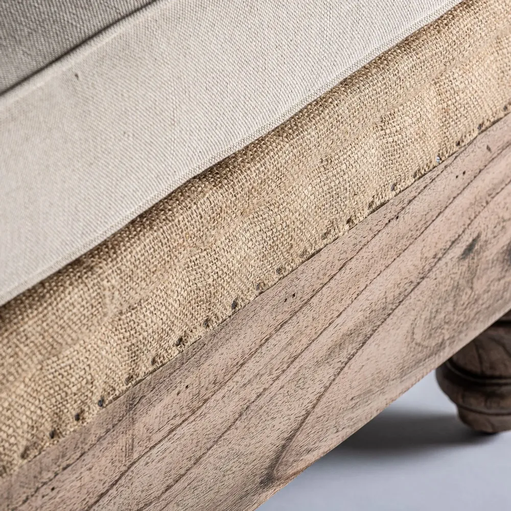 Repose-pieds - Repose- pied en bois de mangue crème  en 80x60x47 cm - VICAL