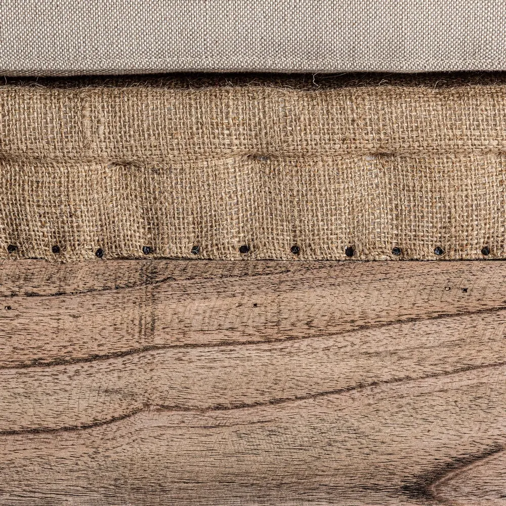 Repose-pieds - Repose- pied en bois de mangue crème  en 80x60x47 cm - VICAL