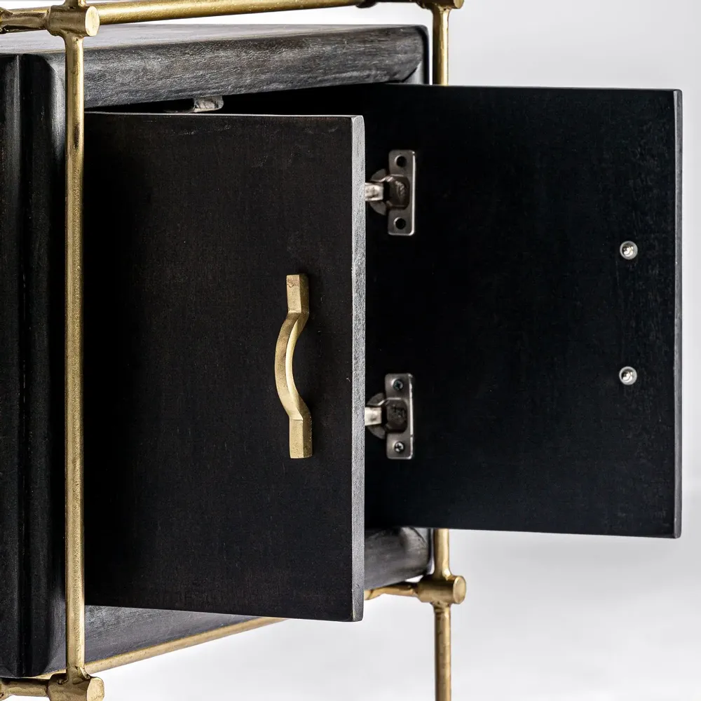 Armoires - Cintre en bois de mangue noir  en 60x56x191 cm - VICAL