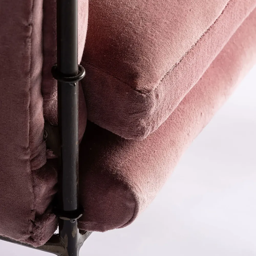 Armchairs - Pink iron armchair in 72x70x67 cm - VICAL